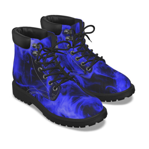 Blue Neon Fire Classic Boots - Image 5