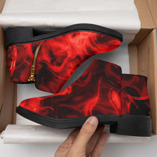 Red Neon Fire Fashion Boots