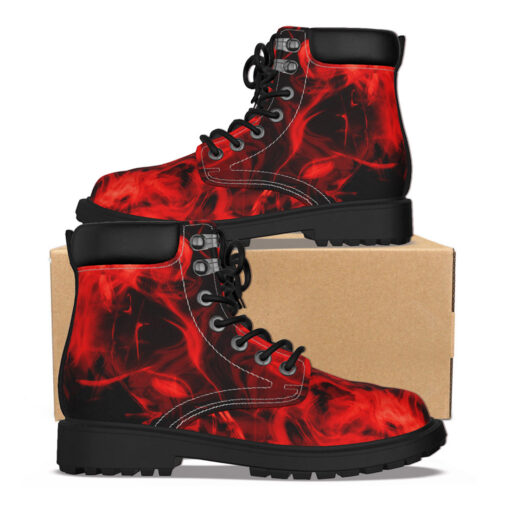 Red Neon Fire Classic Boots