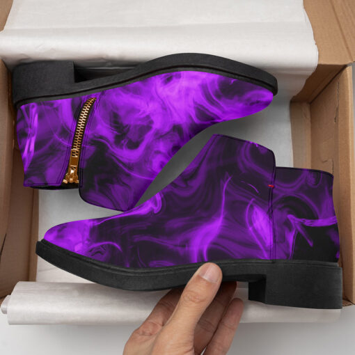 Violet Neon Fire Fashion Boots