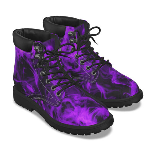 Violet Neon Fire Classic Boots - Image 5