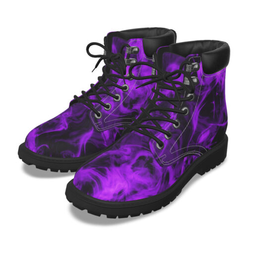 Violet Neon Fire Classic Boots - Image 2