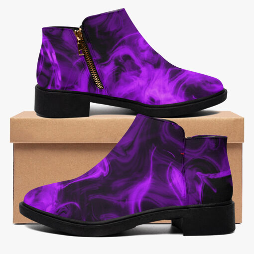 Violet Neon Fire Fashion Boots - Image 2