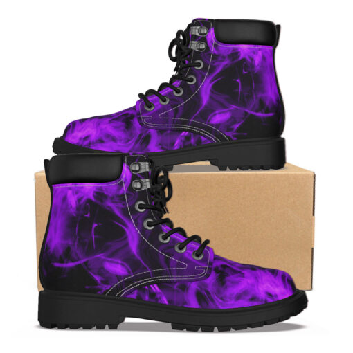 Violet Neon Fire Classic Boots