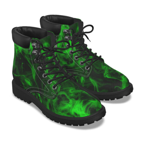 Classic Boots Green Neon Fire Smoke - Image 5