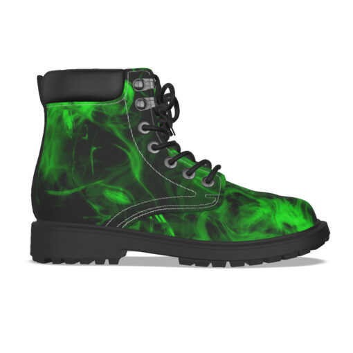 Classic Boots Green Neon Fire Smoke - Image 4