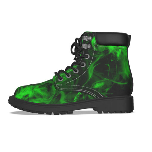 Classic Boots Green Neon Fire Smoke - Image 3