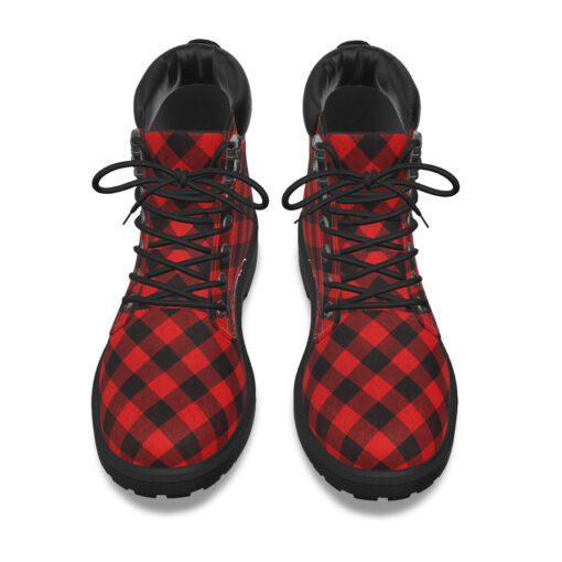 Red Checkered Classic Boots - Image 6