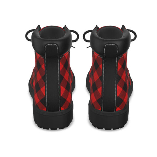 Red Checkered Classic Boots - Image 7