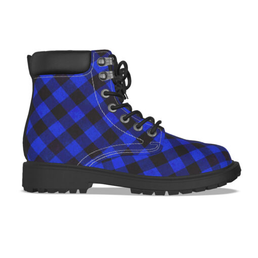 Blue Checkered Classic Boots - Image 4