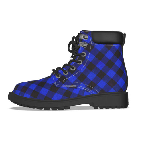 Blue Checkered Classic Boots - Image 3