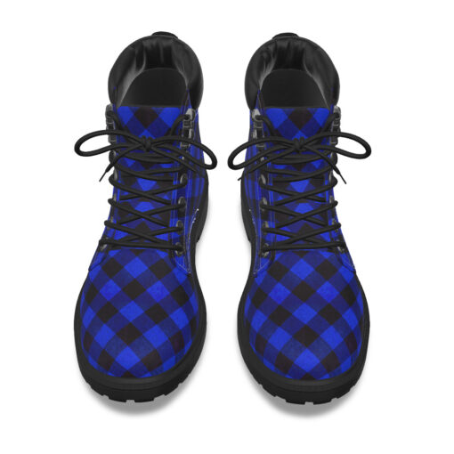 Blue Checkered Classic Boots - Image 6