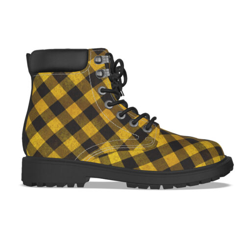 Yellow Checkered Classic Boots - Image 4