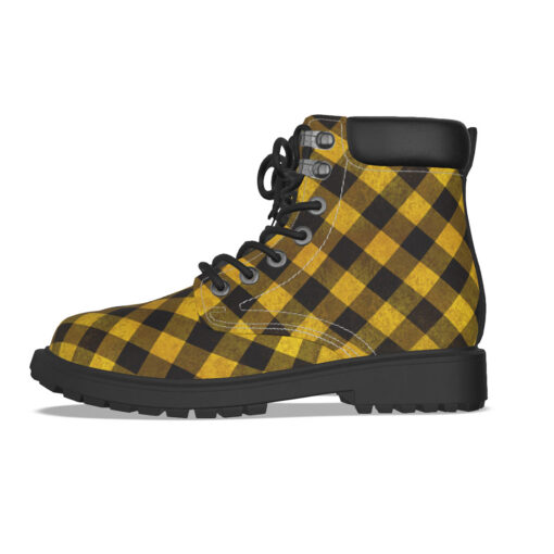 Yellow Checkered Classic Boots - Image 3