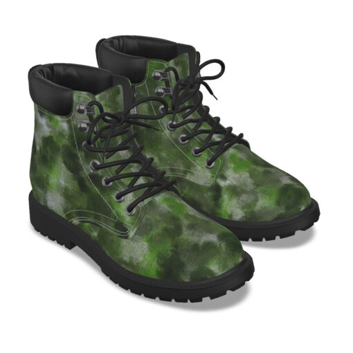 Green Canvas Camouflage Classic Boots - Image 5