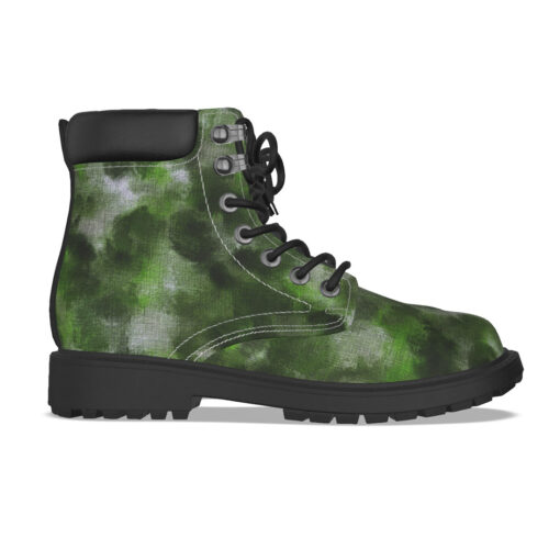 Green Canvas Camouflage Classic Boots - Image 4