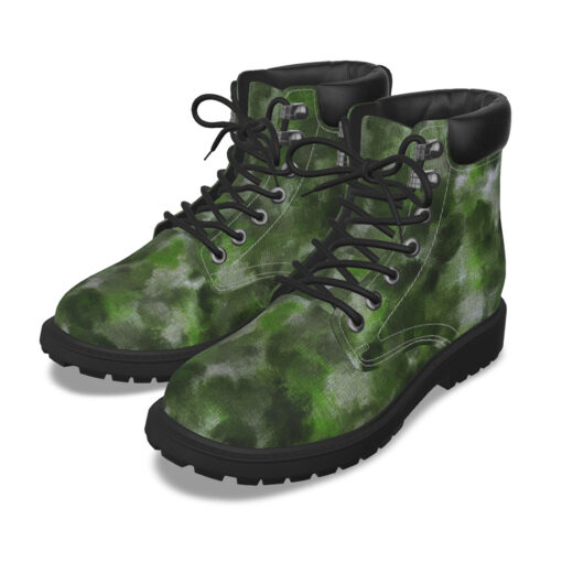 Green Canvas Camouflage Classic Boots - Image 2