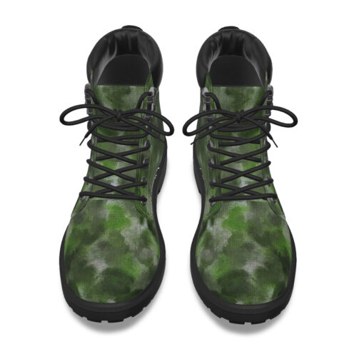 Green Canvas Camouflage Classic Boots - Image 6