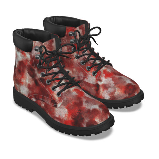 Red Canvas Camouflage Classic Boots - Image 5