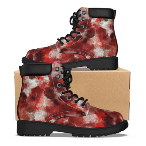 Red Canvas Camouflage Classic Boots