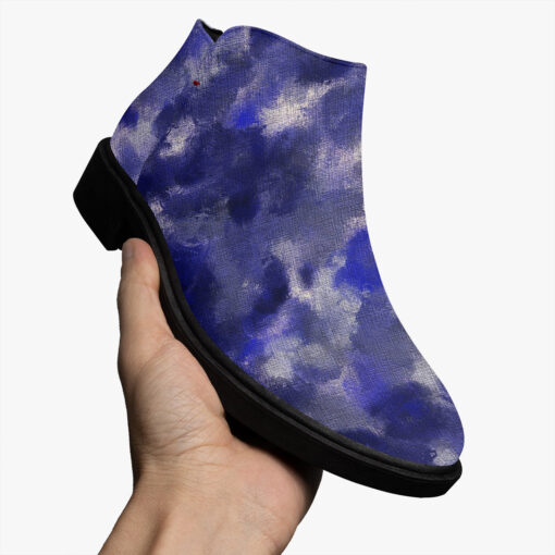 Blue Canvas Camouflage Fashion Boots - Image 3