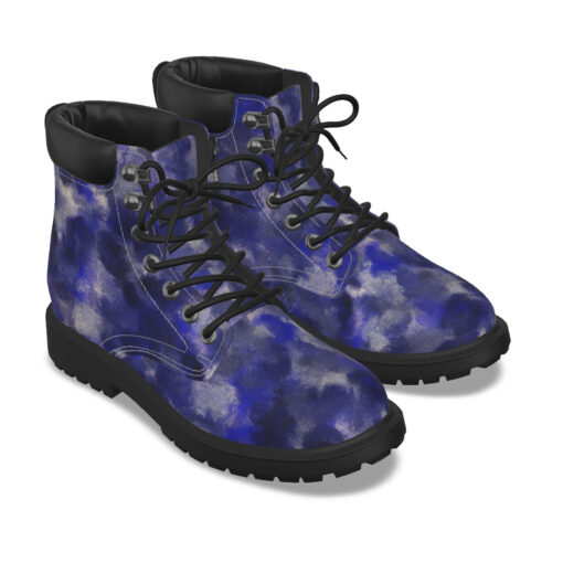 Blue Canvas Camouflage Classic Boots - Image 5