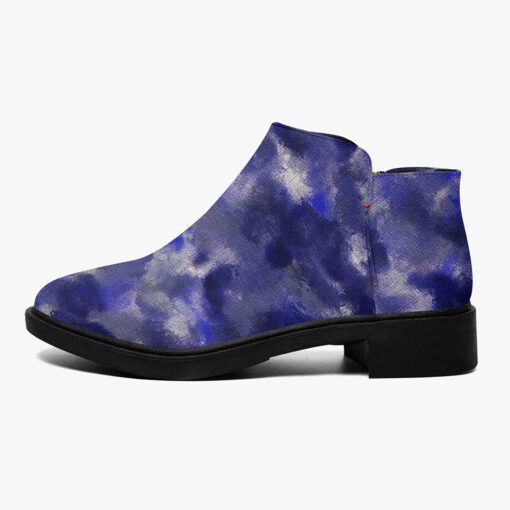 Blue Canvas Camouflage Fashion Boots - Image 4