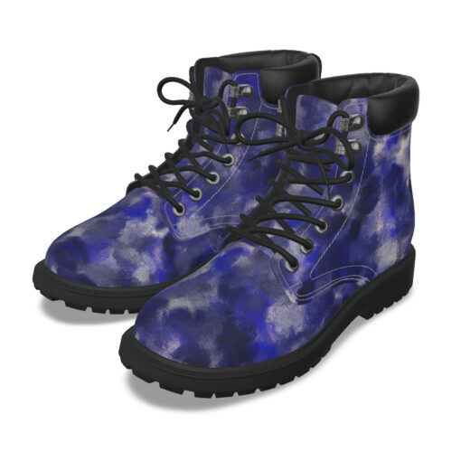 Blue Canvas Camouflage Classic Boots - Image 2