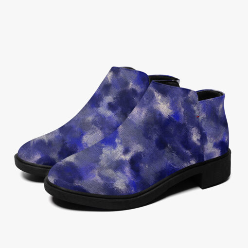 Blue Canvas Camouflage Fashion Boots - Image 5