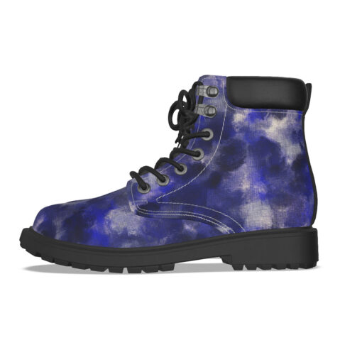 Blue Canvas Camouflage Classic Boots - Image 3