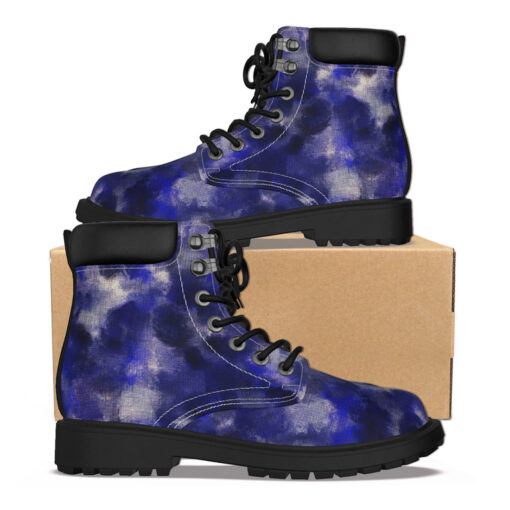 Blue Canvas Camouflage Classic Boots