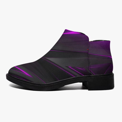 Violet Geometric Abstraction Fashion Boots - Image 4