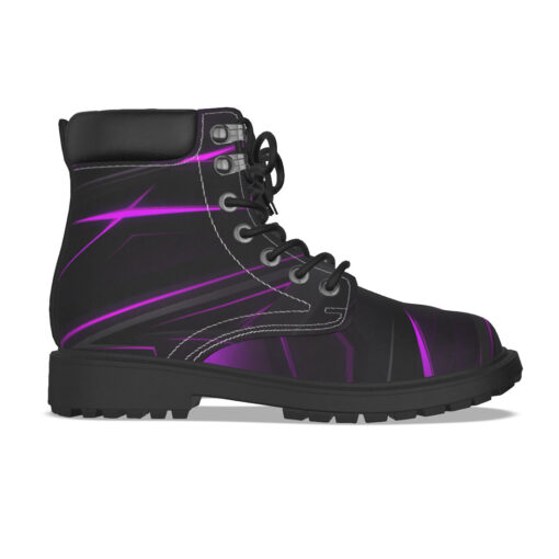 Geometric Violet Stripes Classic Boots - Image 4