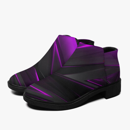 Violet Geometric Abstraction Fashion Boots - Image 5