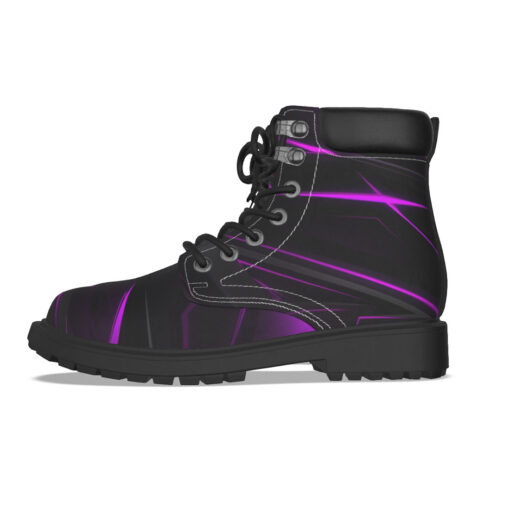 Geometric Violet Stripes Classic Boots - Image 3