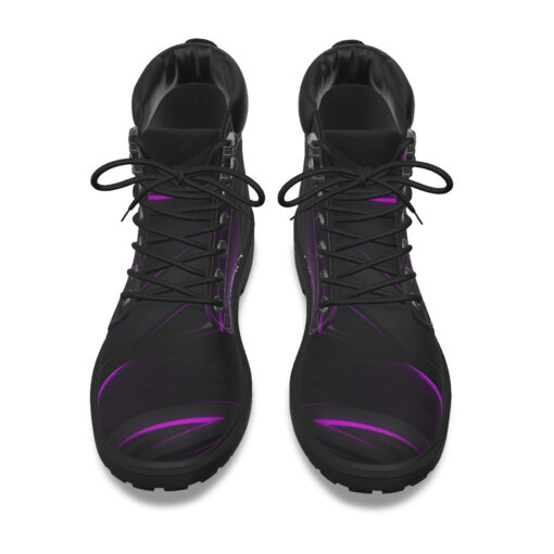 Geometric Violet Stripes Classic Boots - Image 6