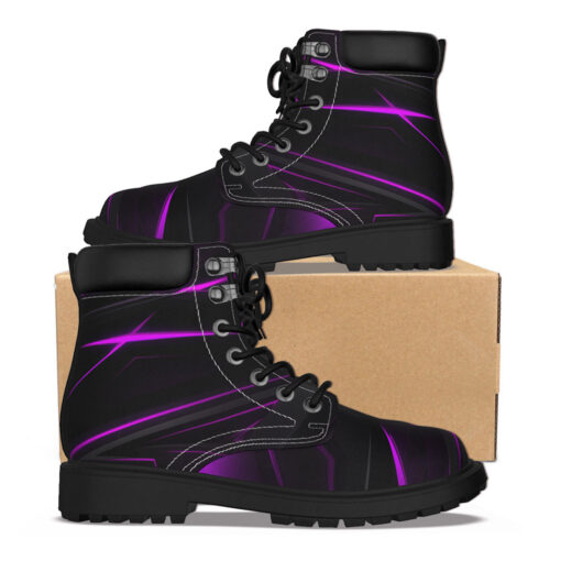 Geometric Violet Stripes Classic Boots