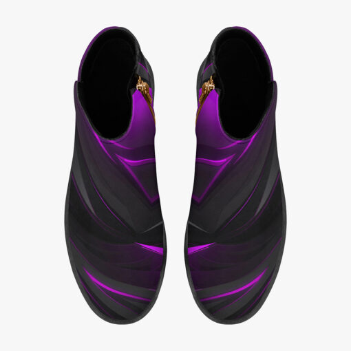 Violet Geometric Abstraction Fashion Boots - Image 7