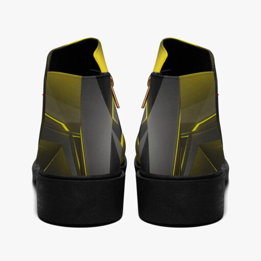 Yellow Geometric Abstraction Fashion Boots - Image 6