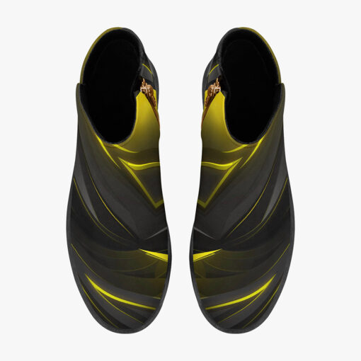 Yellow Geometric Abstraction Fashion Boots - Image 7