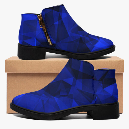 Blue Polygons Fashion Boots - Image 2