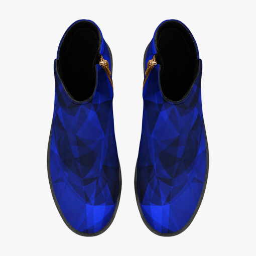 Blue Polygons Fashion Boots - Image 7