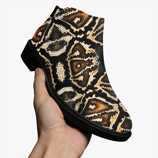 Brown Snake Ornament Fashion Boots - Image 3