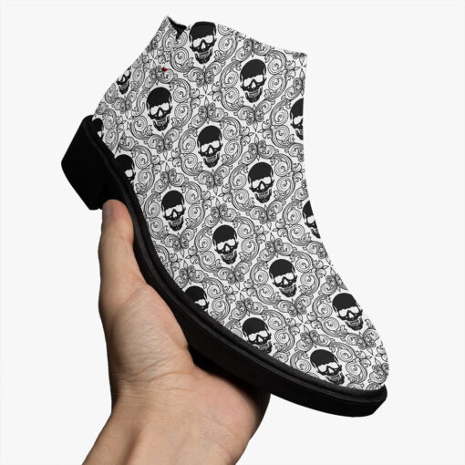 Skulls Lace Pattern Fashion Boots - Image 3