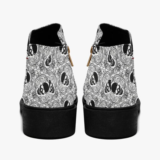 Skulls Lace Pattern Fashion Boots - Image 6