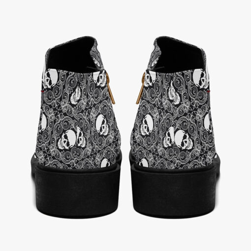 Skulls Lace Pattern Fashion Boots - Image 6