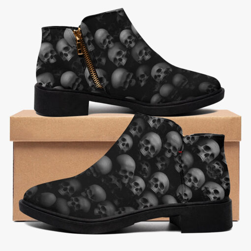 Skulls Background Fashion Boots - Image 2