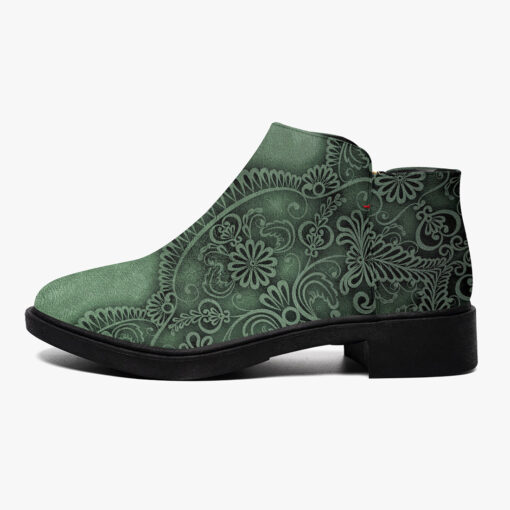 Green Lace Ornament Fashion Boots - Image 4