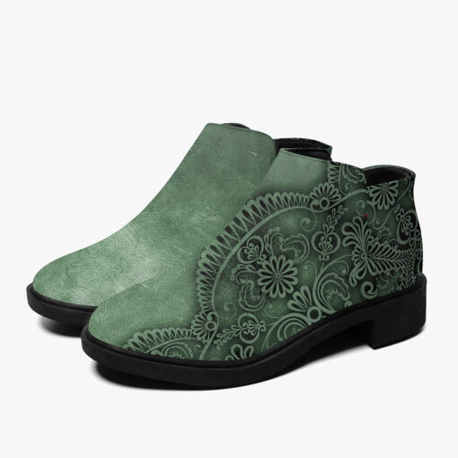 Green Lace Ornament Fashion Boots - Image 5