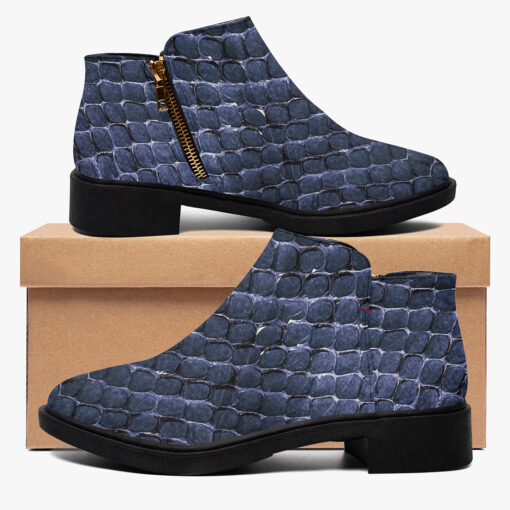 Blue Reptile Scales Fashion Boots - Image 2